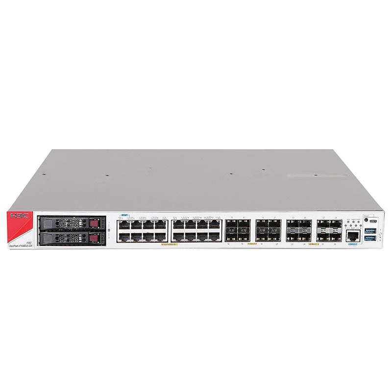 H3C F1000-E-G5 16电口+8千兆光+8万兆光多业务企业级安全管理防火墙